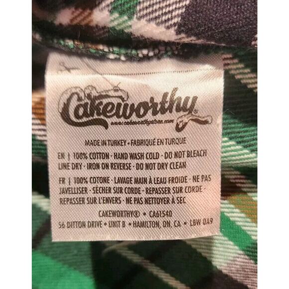 Cakeworthy Star Wars Mandalorian The Child Green Flannel Shirt Adult Large EUC - Picture 7 of 7